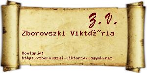Zborovszki Viktória névjegykártya